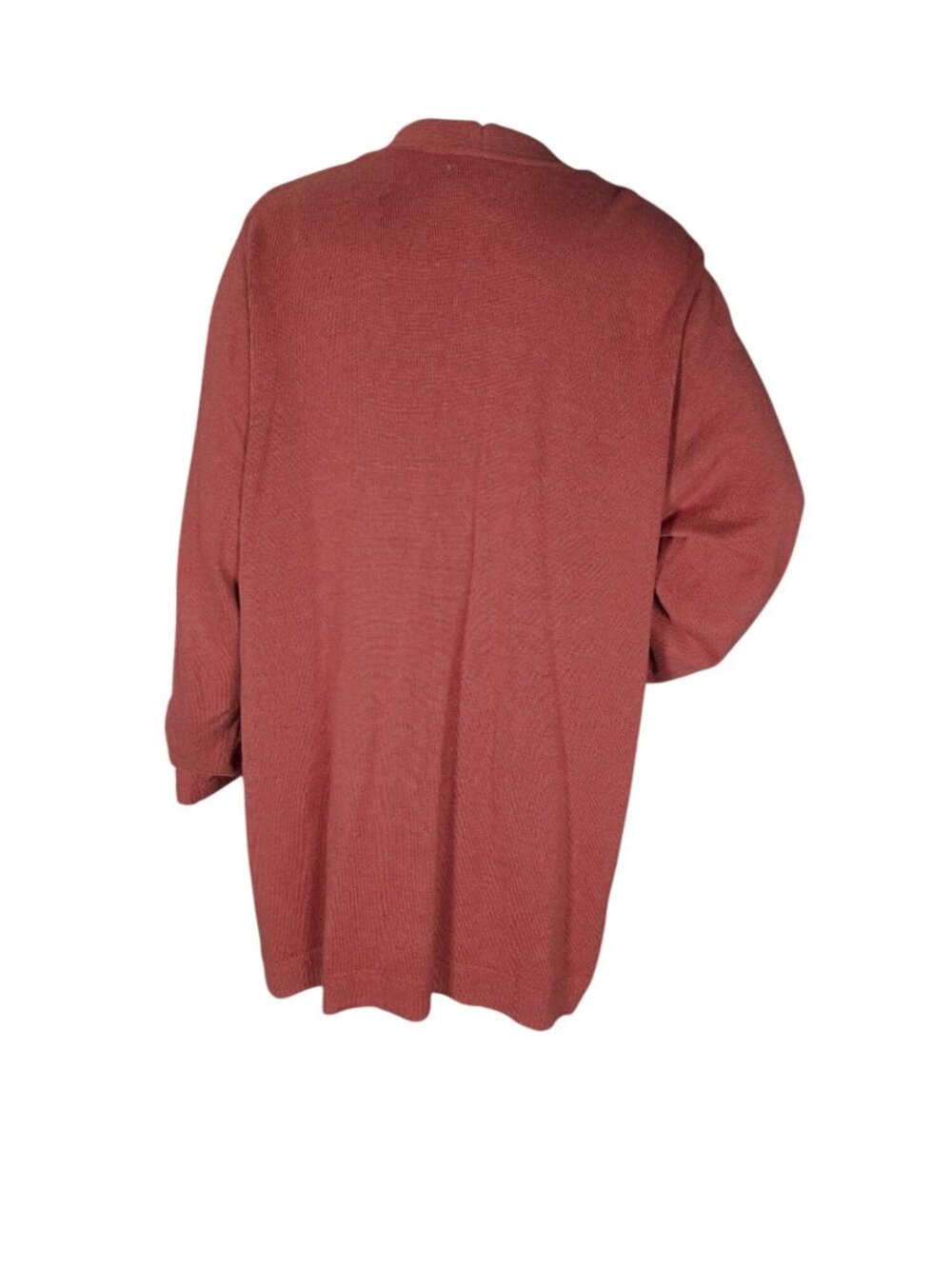 Croft & Barrow 2X Cardigan Sweaters Lot 2 Rust Orange Button Up & Open Duster - Picture 4 of 10